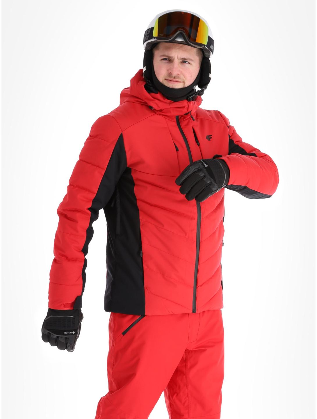 4F, Down Jacket  M278 chaqueta de plumas hombres Red negro, rojo 