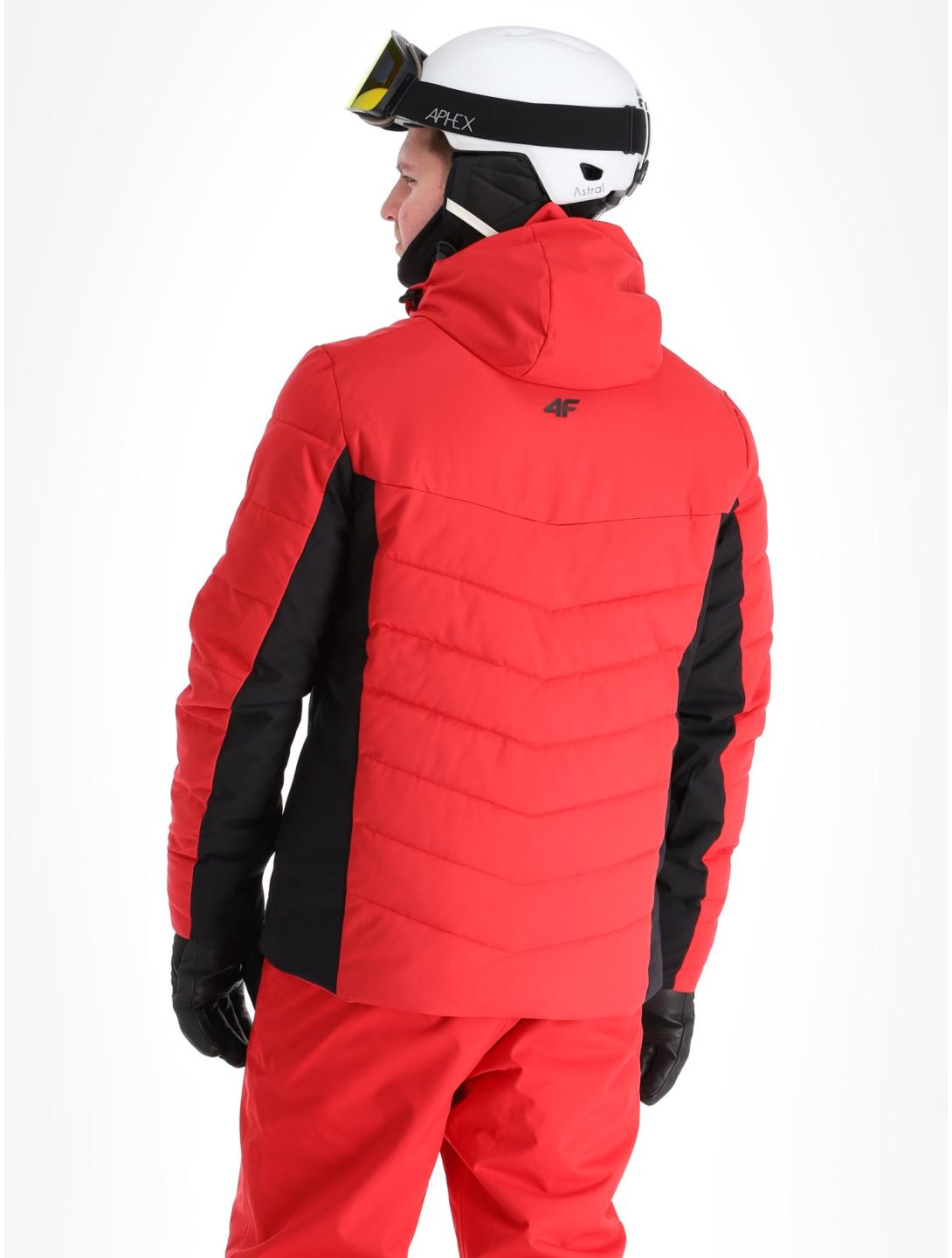 4F, Down Jacket  M278 chaqueta de plumas hombres Red negro, rojo 