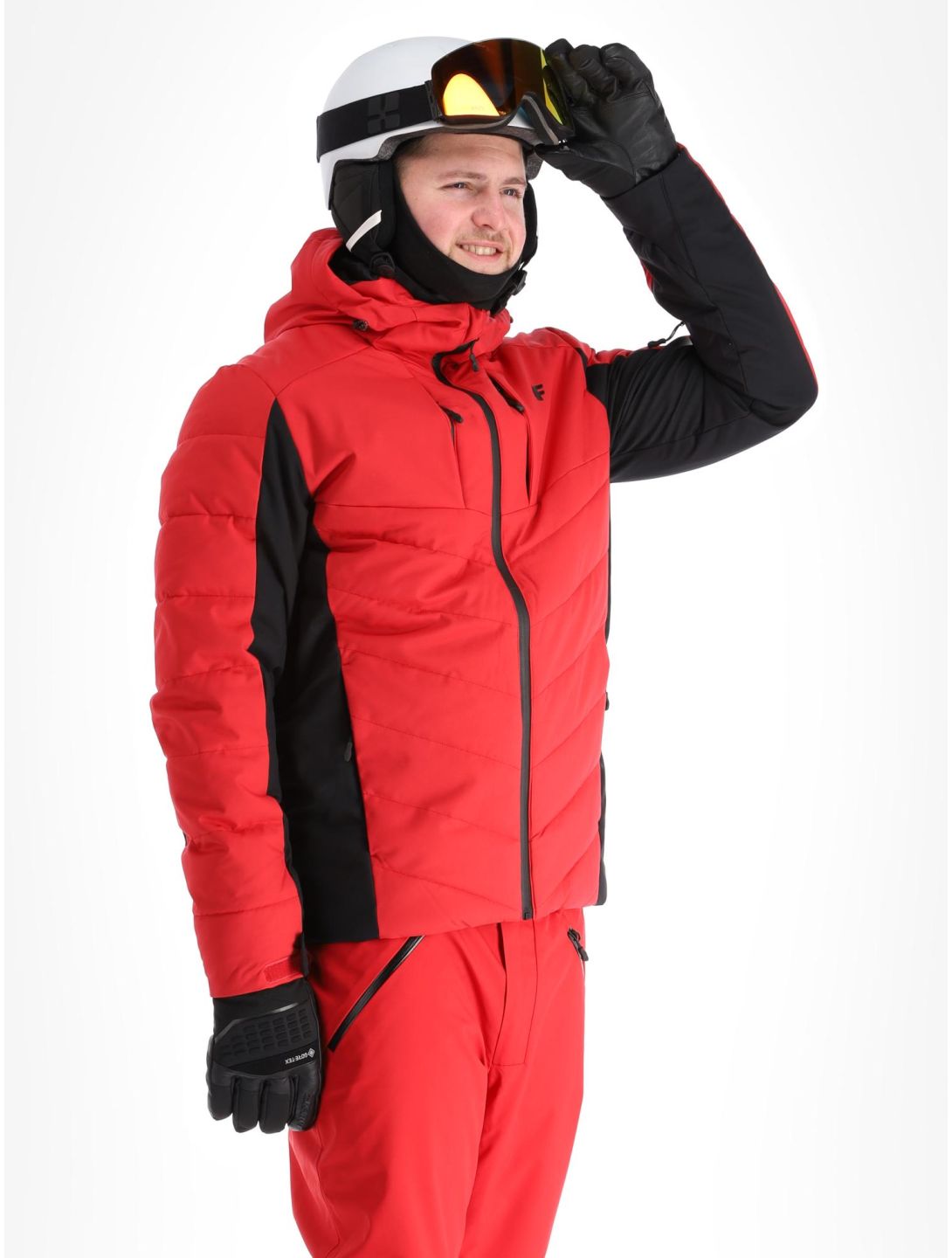 4F, Down Jacket  M278 chaqueta de plumas hombres Red negro, rojo 