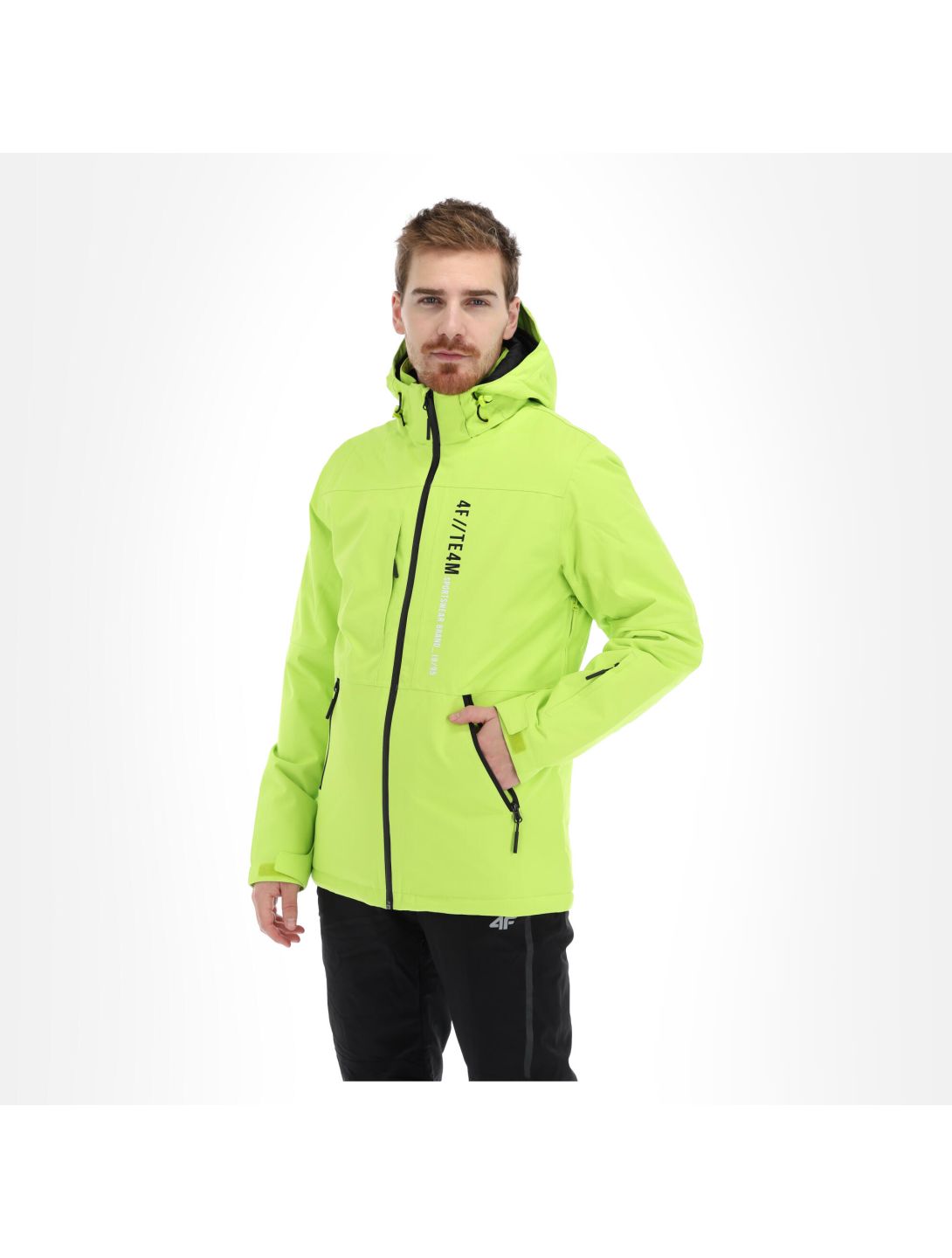 4F, H4Z20-KUMN003 chaqueta de esquí hombres canary verde