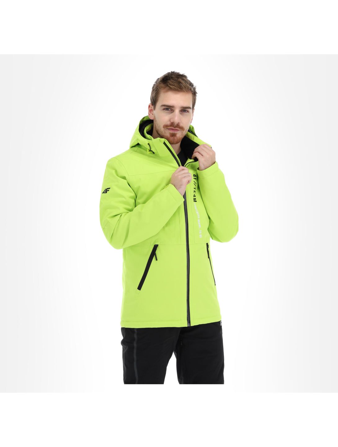 4F, H4Z20-KUMN003 chaqueta de esquí hombres canary verde