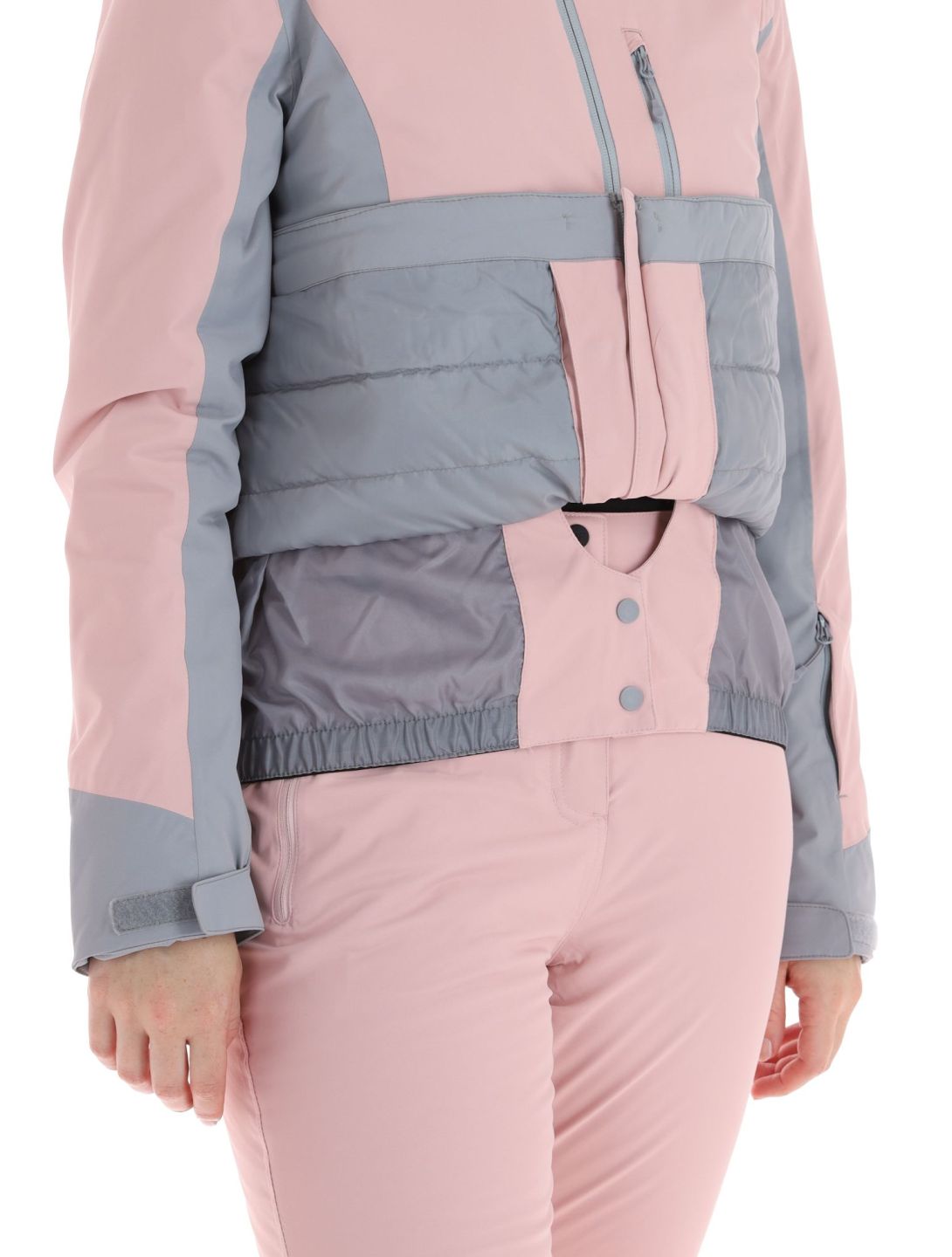 4F, Jacket  F121 chaqueta de esquí mujeres Light Pink gris, rosa 