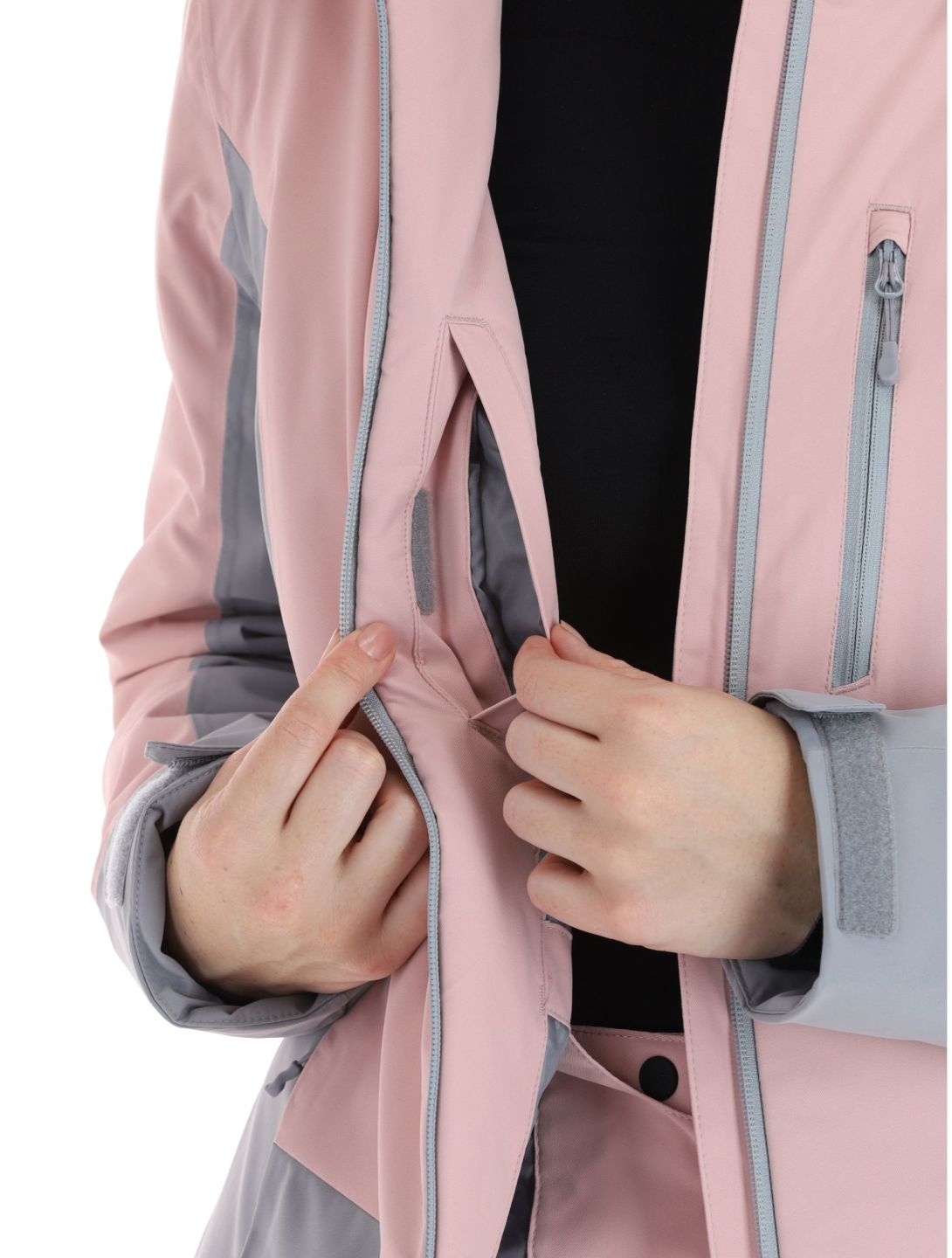 4F, Jacket  F121 chaqueta de esquí mujeres Light Pink gris, rosa 