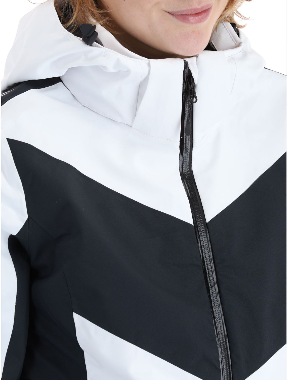 4F, Technical Jacket  F338 chaqueta de esquí mujeres Black blanco, negro 