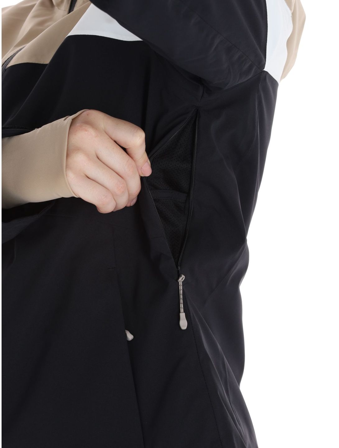 4F, Technical Jacket  F344 chaqueta de esquí mujeres Light Brown marrón, negro 