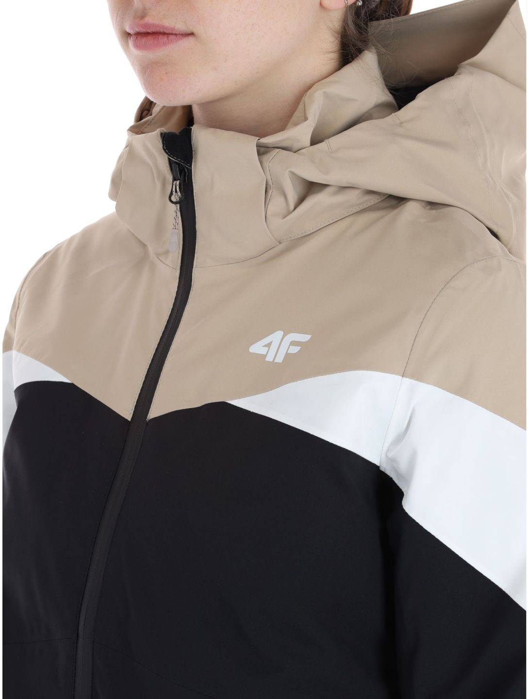 4F, Technical Jacket  F344 chaqueta de esquí mujeres Light Brown marrón, negro 