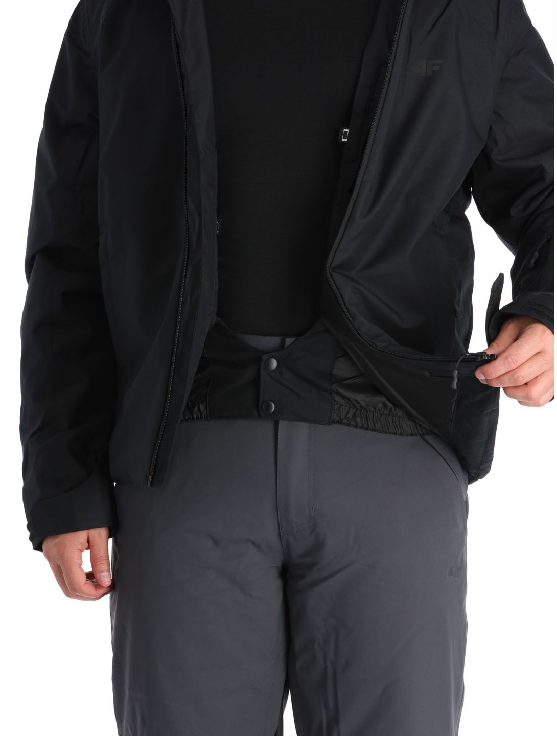 4F, Technical Jacket  M305 chaqueta de esquí hombres Deep Black negro 