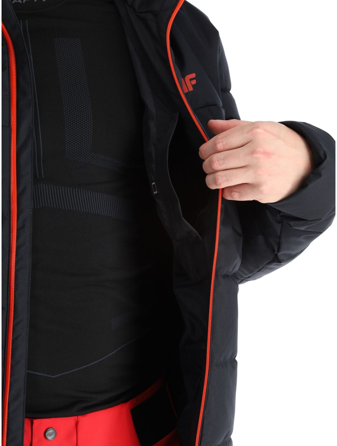 4F, Technical Jacket  M307 chaqueta de esquí hombres Deep Black negro 