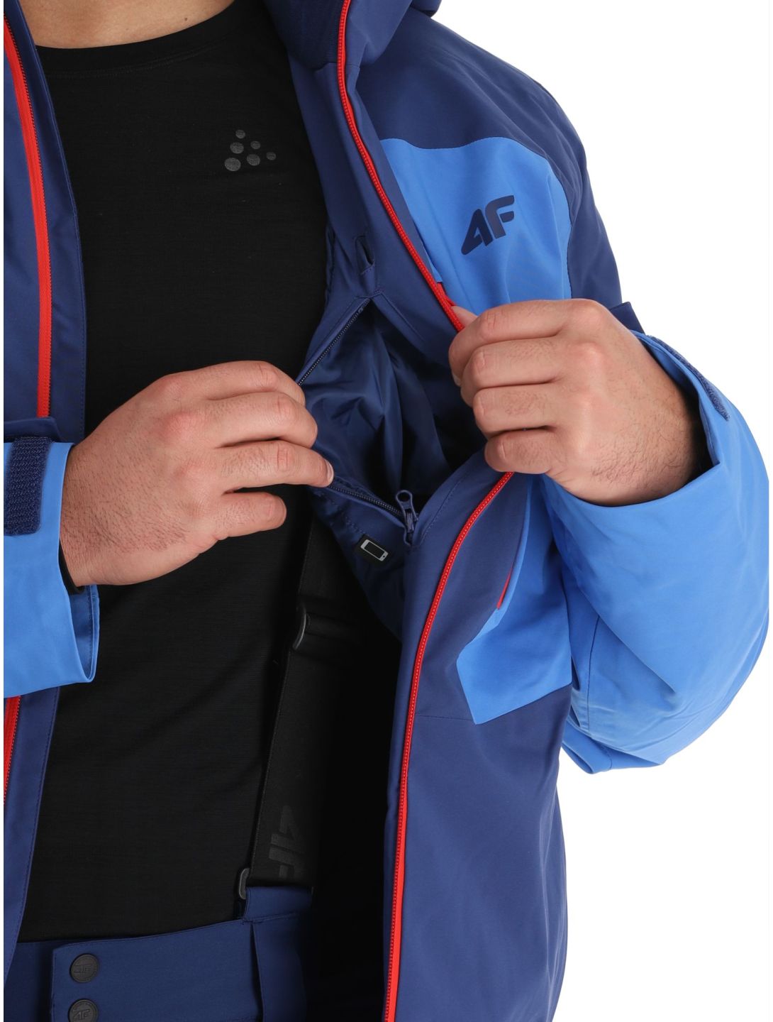 4F, Technical Jacket  M345 chaqueta de esquí hombres Navy azul 