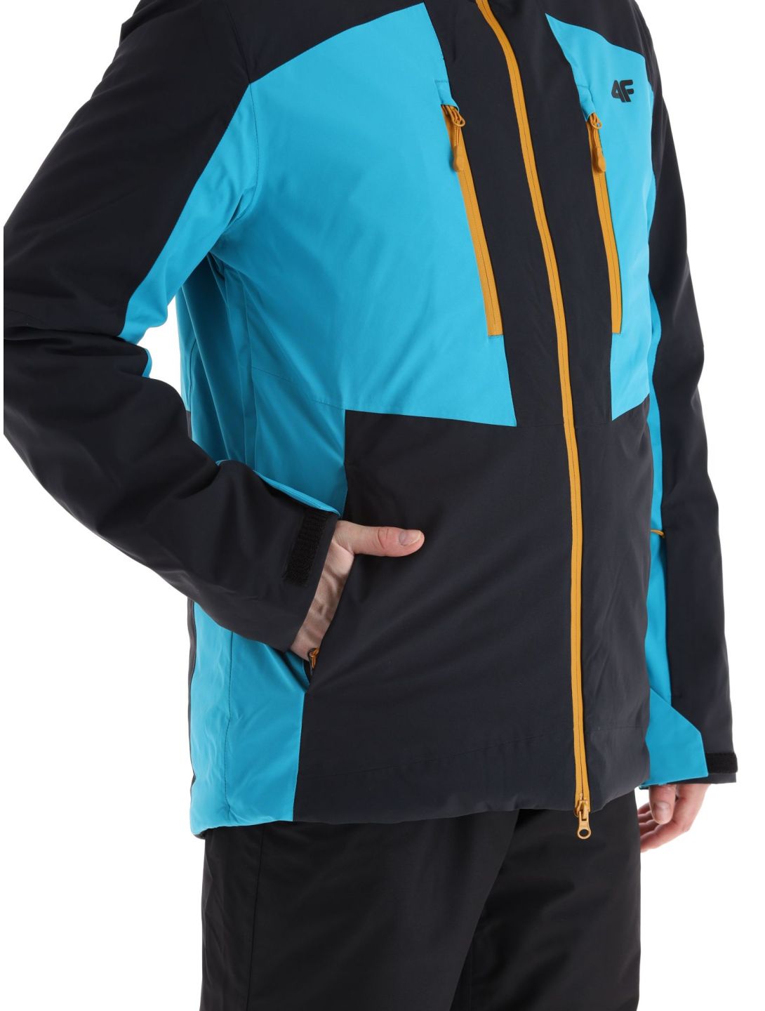 4F, Technical Jacket  M345 chaqueta de esquí hombres Turquoise negro, Turquoise 