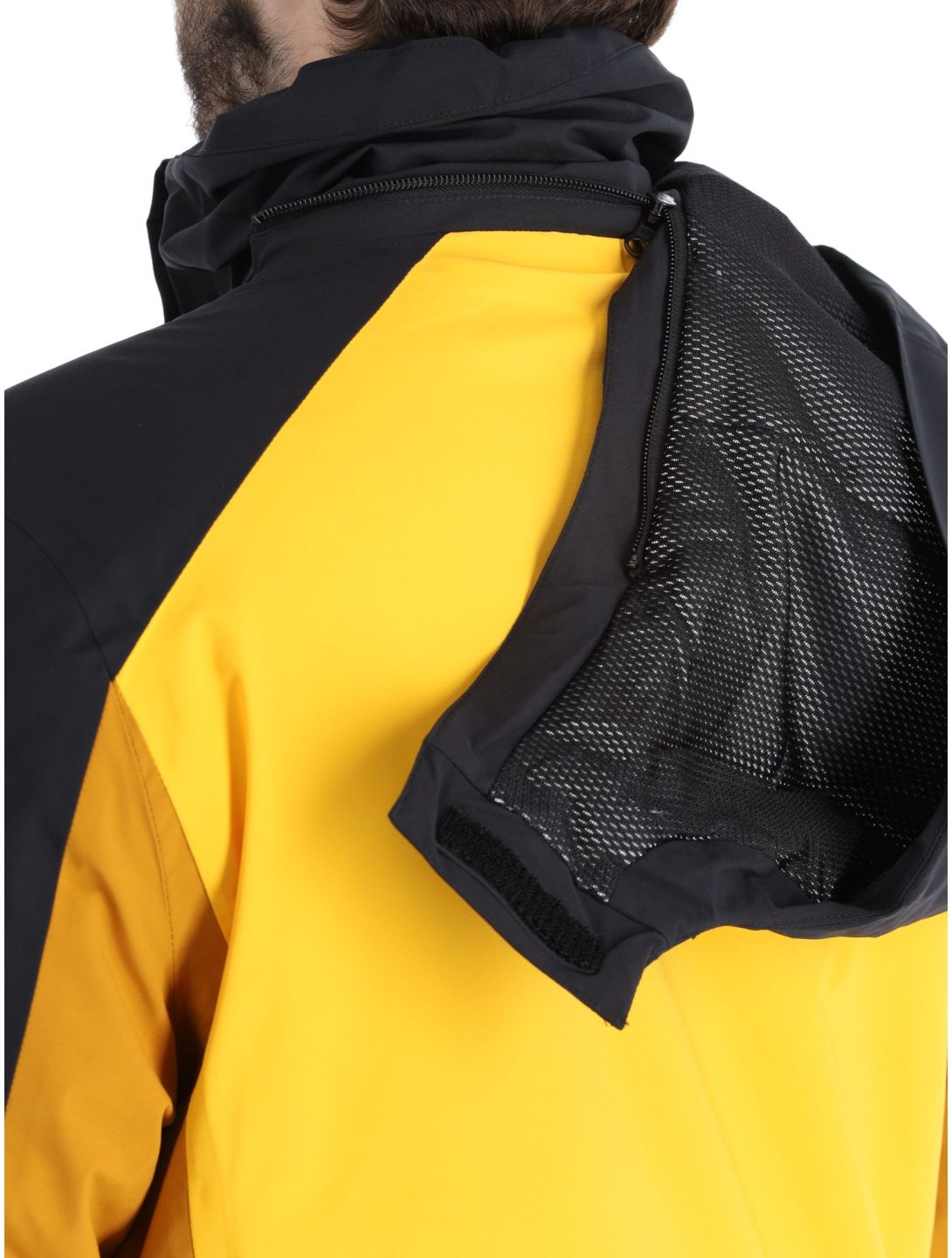 4F, Technical Jacket  M345 chaqueta de esquí hombres Yellow amarillo, marrón, negro 