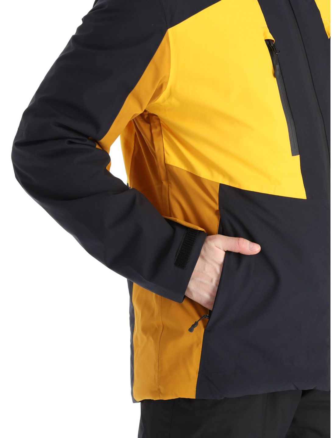 4F, Technical Jacket  M345 chaqueta de esquí hombres Yellow amarillo, marrón, negro 