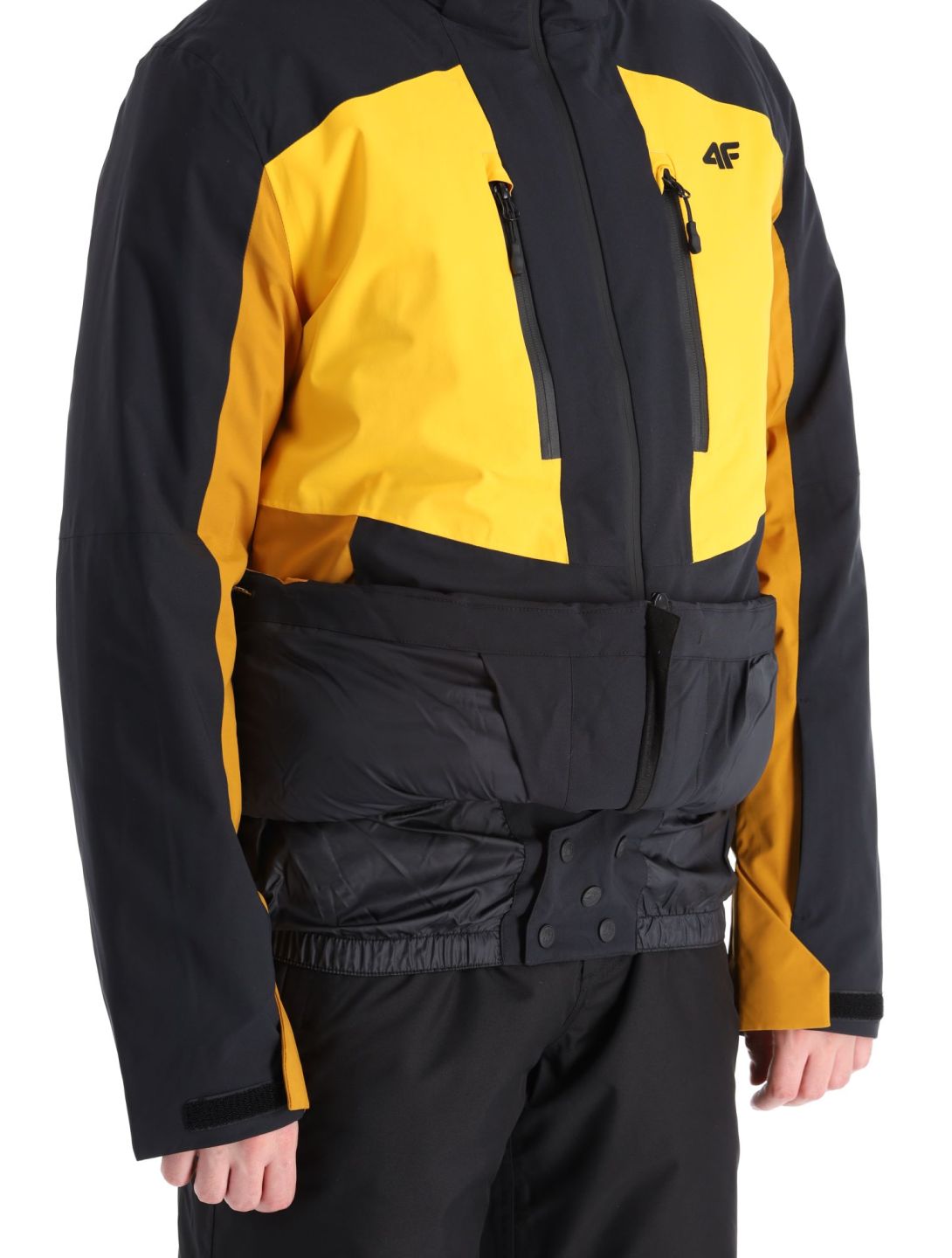 4F, Technical Jacket  M345 chaqueta de esquí hombres Yellow amarillo, marrón, negro 