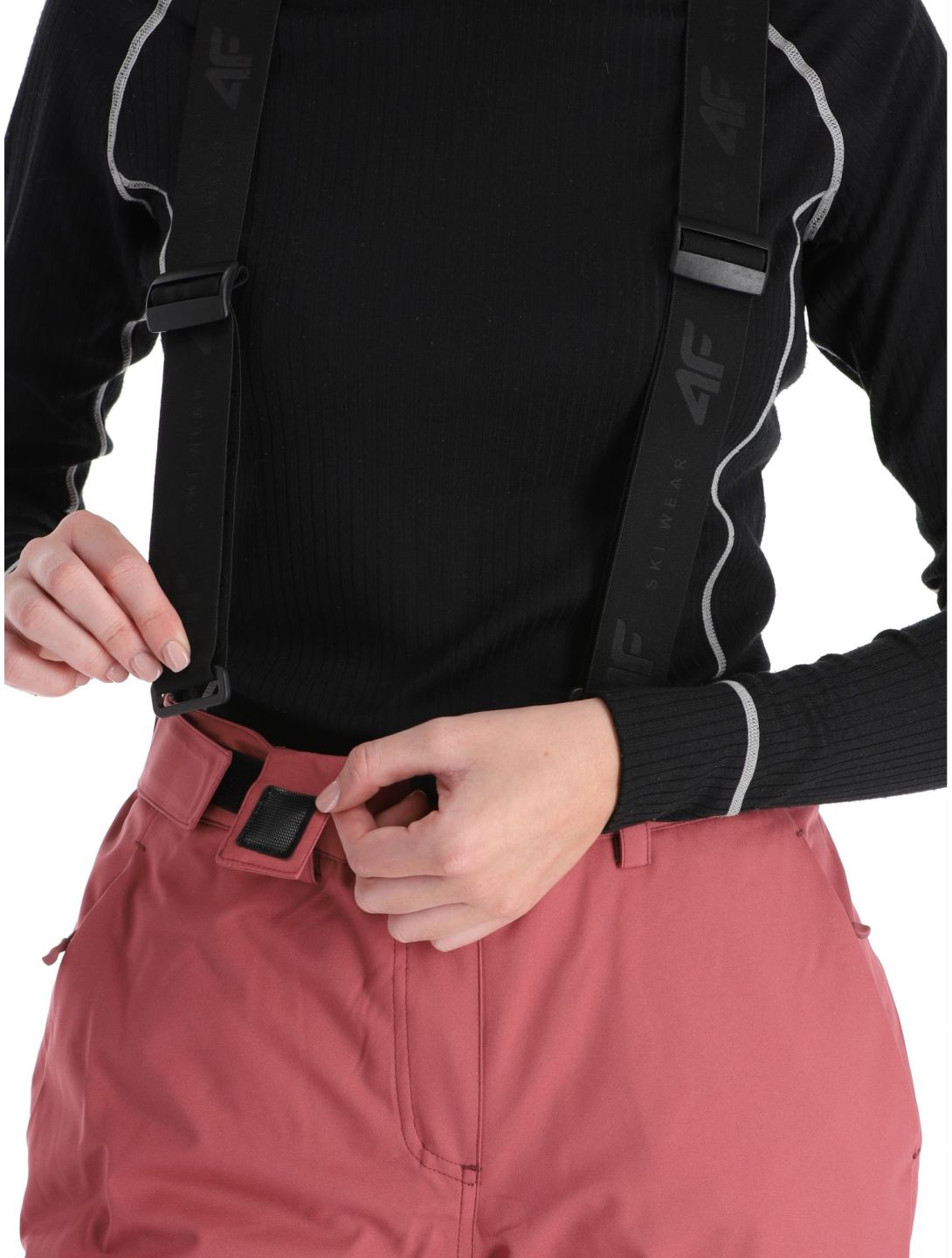 4F, Trousers Fnk  F400 pantalones de esquí mujeres Dark Pink rosa 