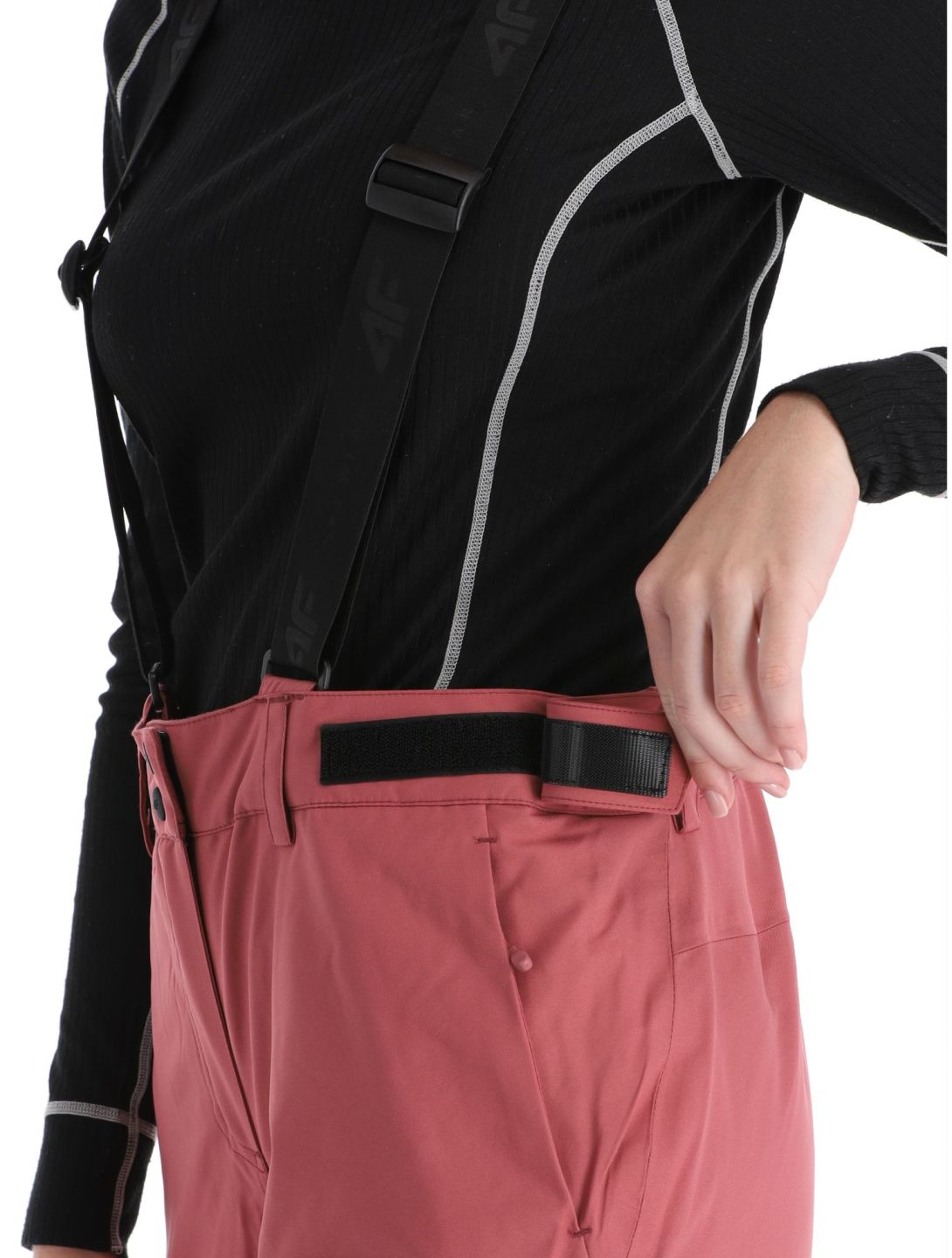 4F, Trousers Fnk  F400 pantalones de esquí mujeres Dark Pink rosa 