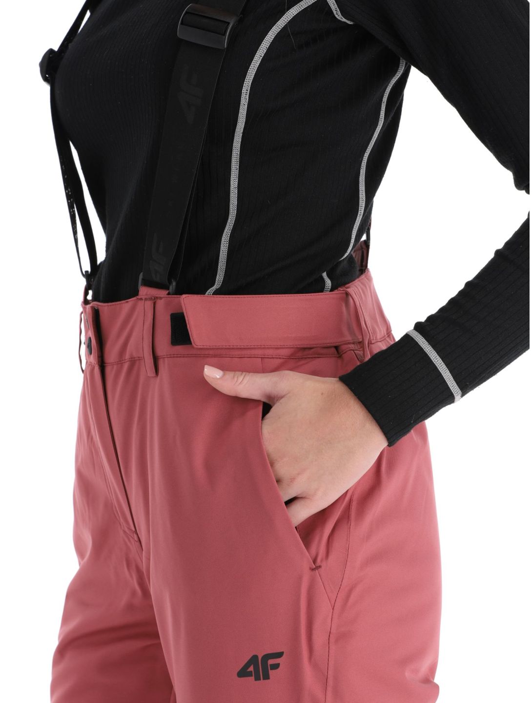 4F, Trousers Fnk  F400 pantalones de esquí mujeres Dark Pink rosa 