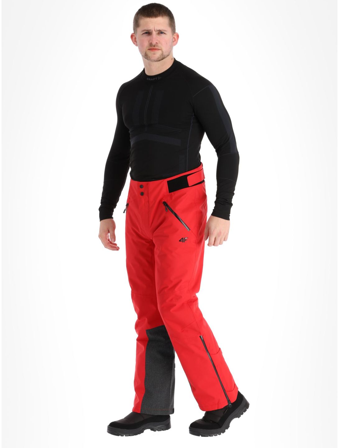 4F, Trousers Fnk  M343 pantalones de esquí hombres Dark Red rojo 