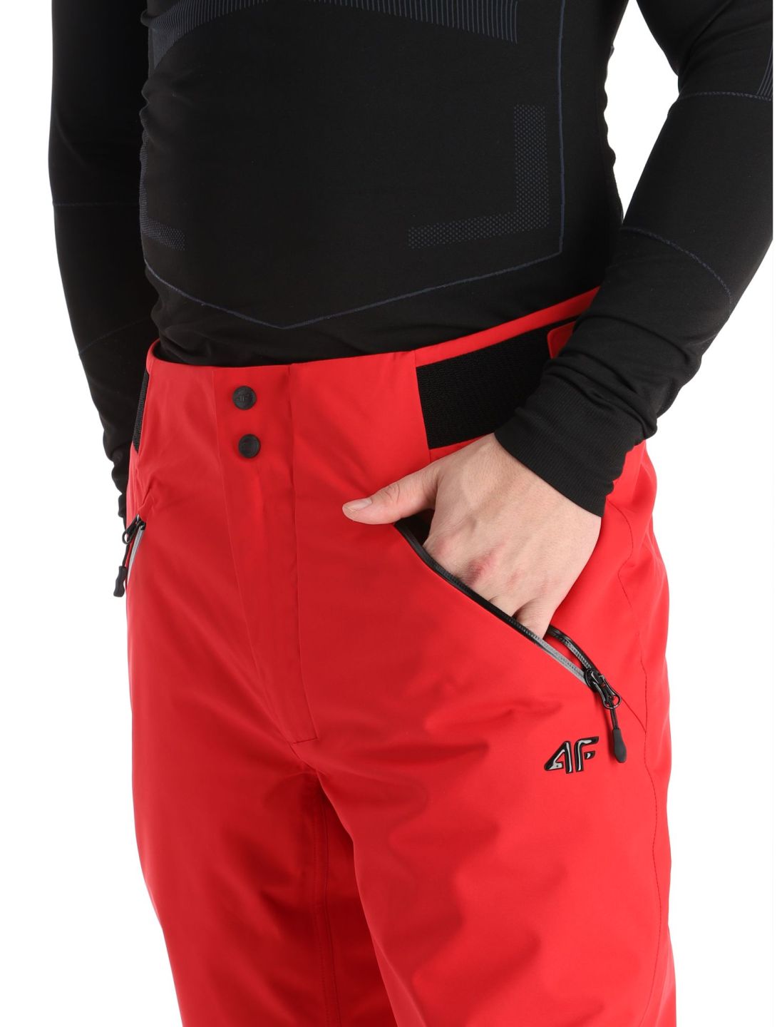 4F, Trousers Fnk  M343 pantalones de esquí hombres Dark Red rojo 