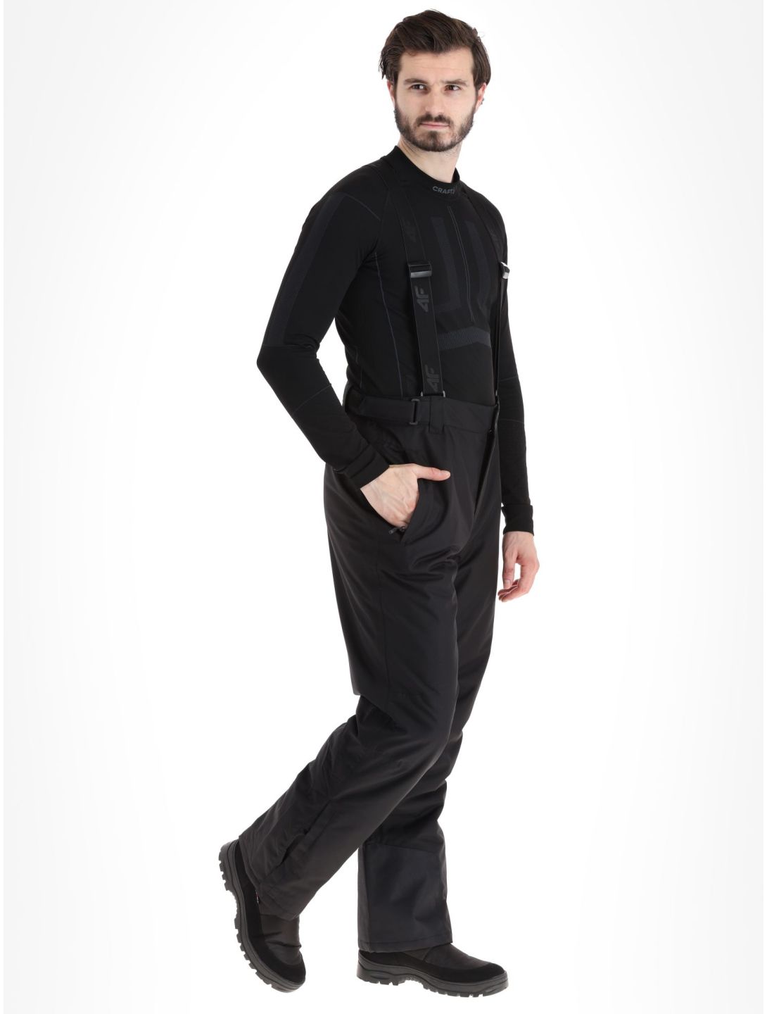 4F, Trousers Fnk  M361 pantalones de esquí hombres Deep Black negro 