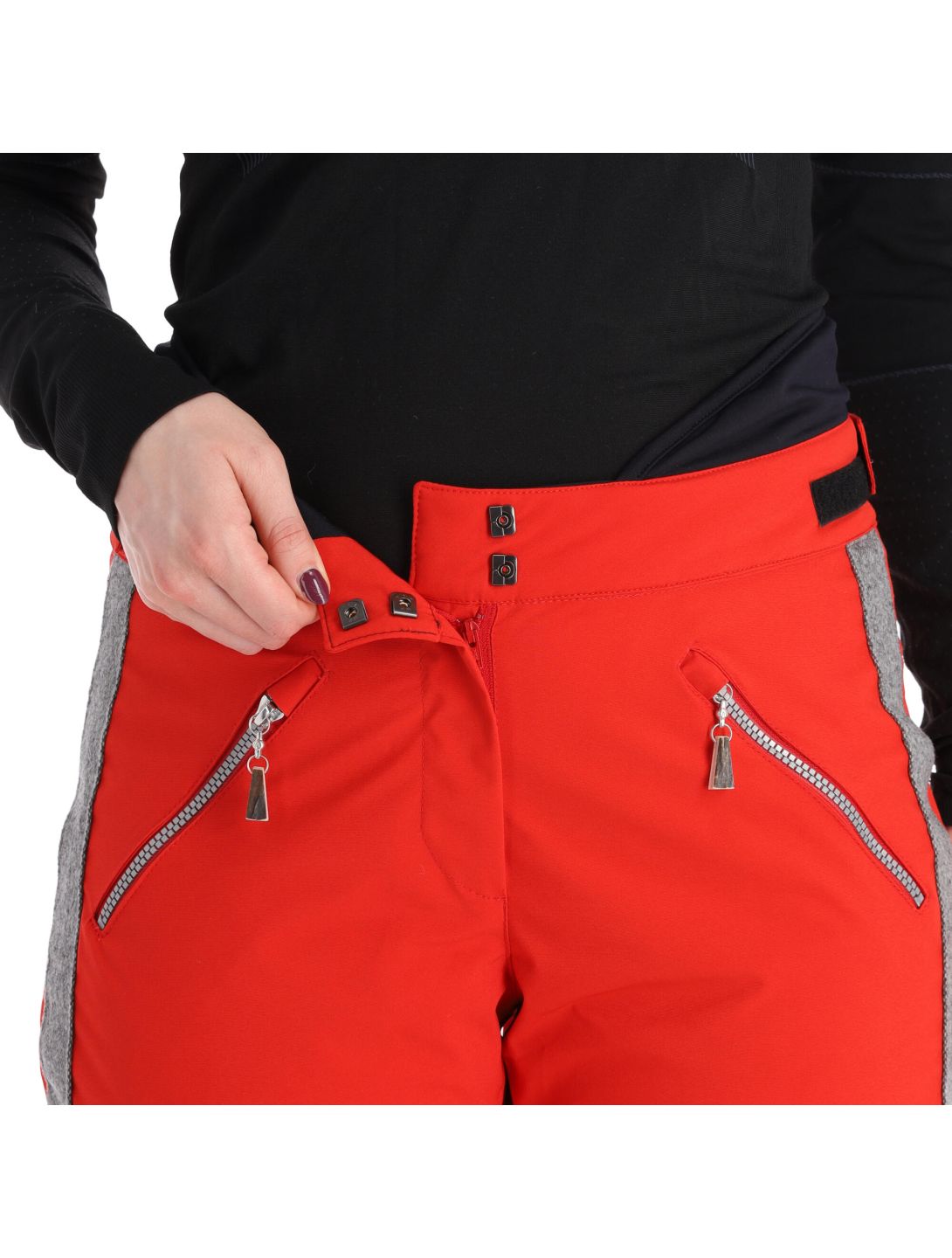 Almgwand, Schusselkopf pantalones de esquí mujeres gris, rojo 