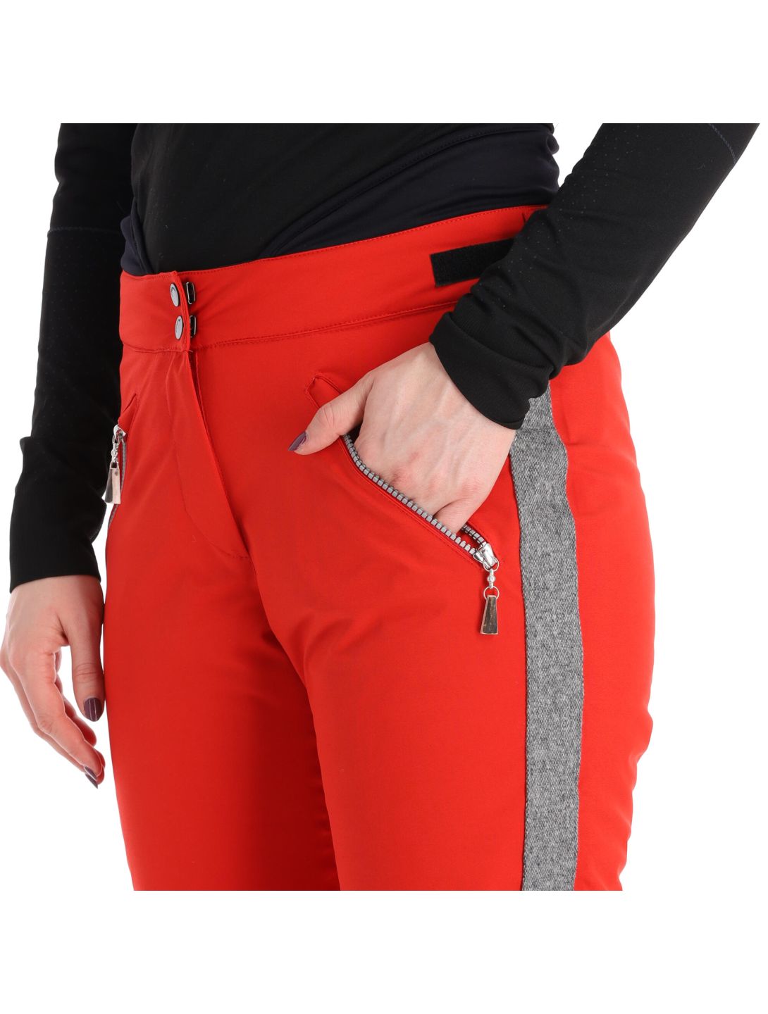 Almgwand, Schusselkopf pantalones de esquí mujeres gris, rojo 