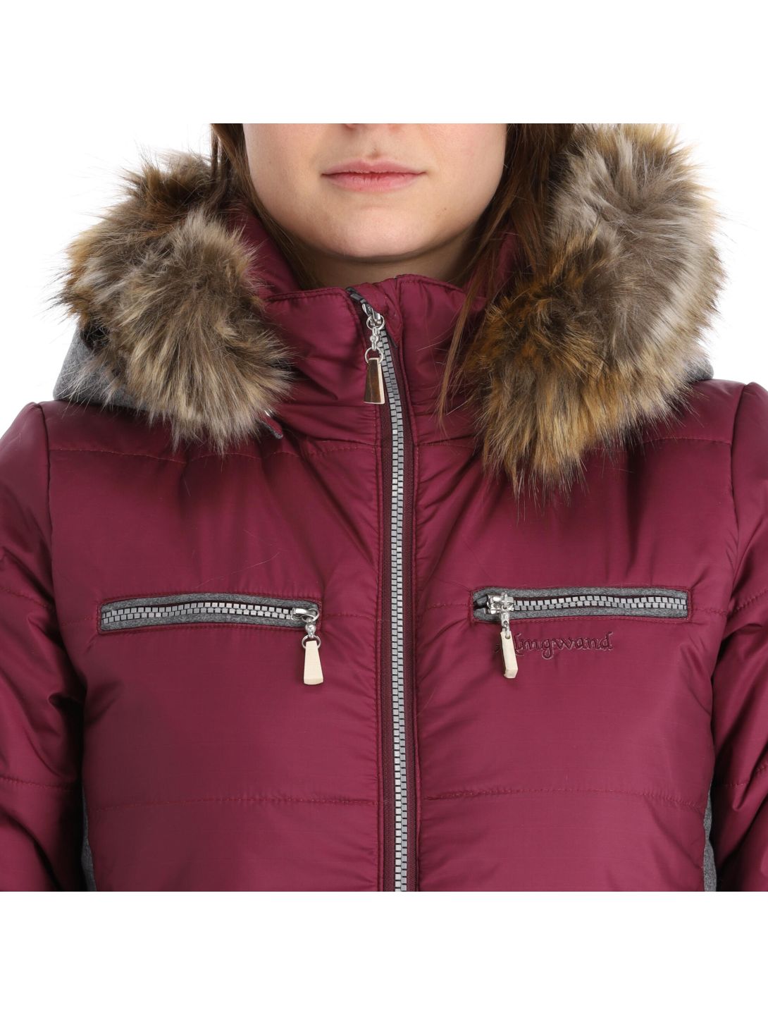 Almgwand, Stongerhohe chaqueta de esquí mujeres Aubergine gris, púrpura 