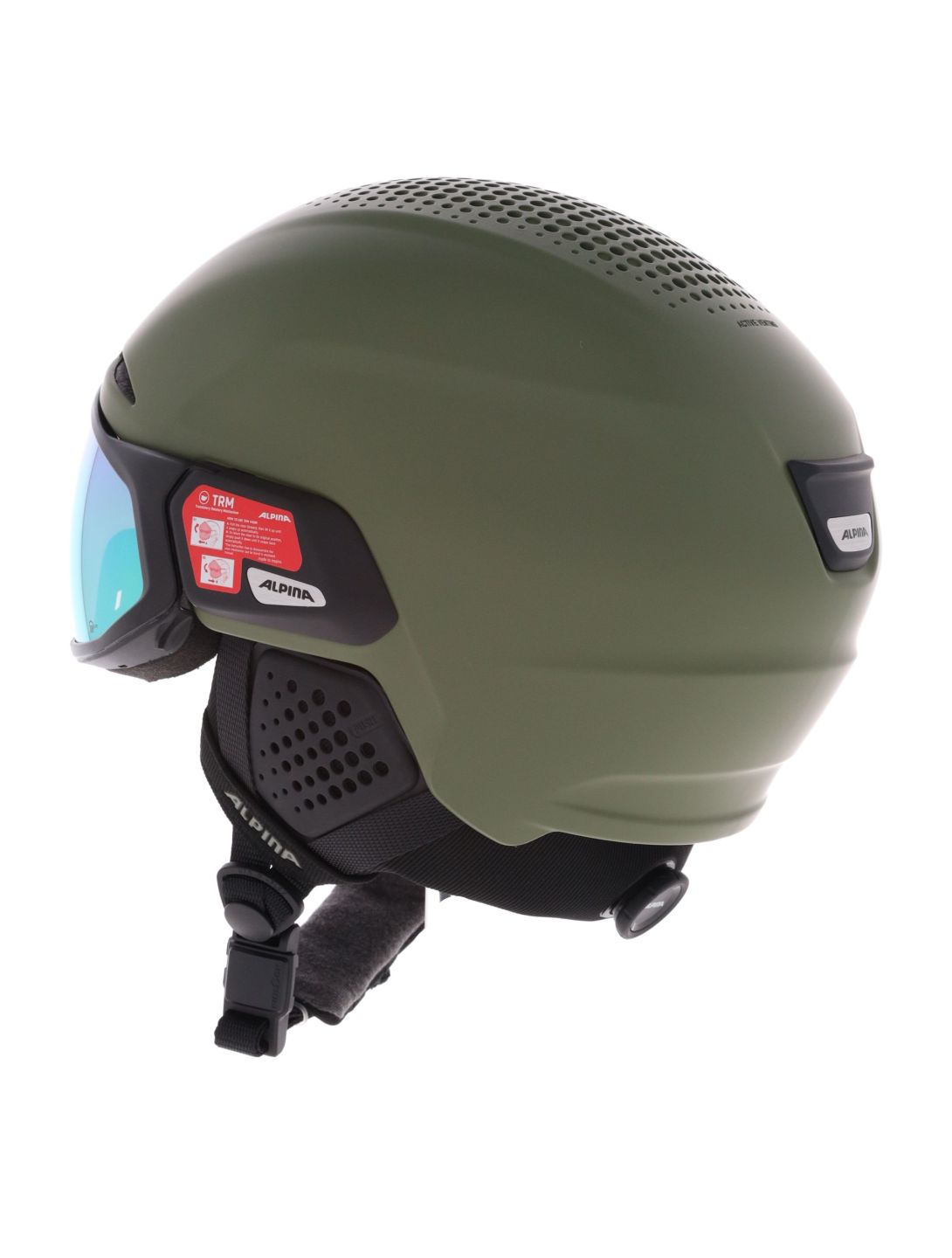 Alpina, Alto Q-Lite casco con visera unisex Olive Matt verde 