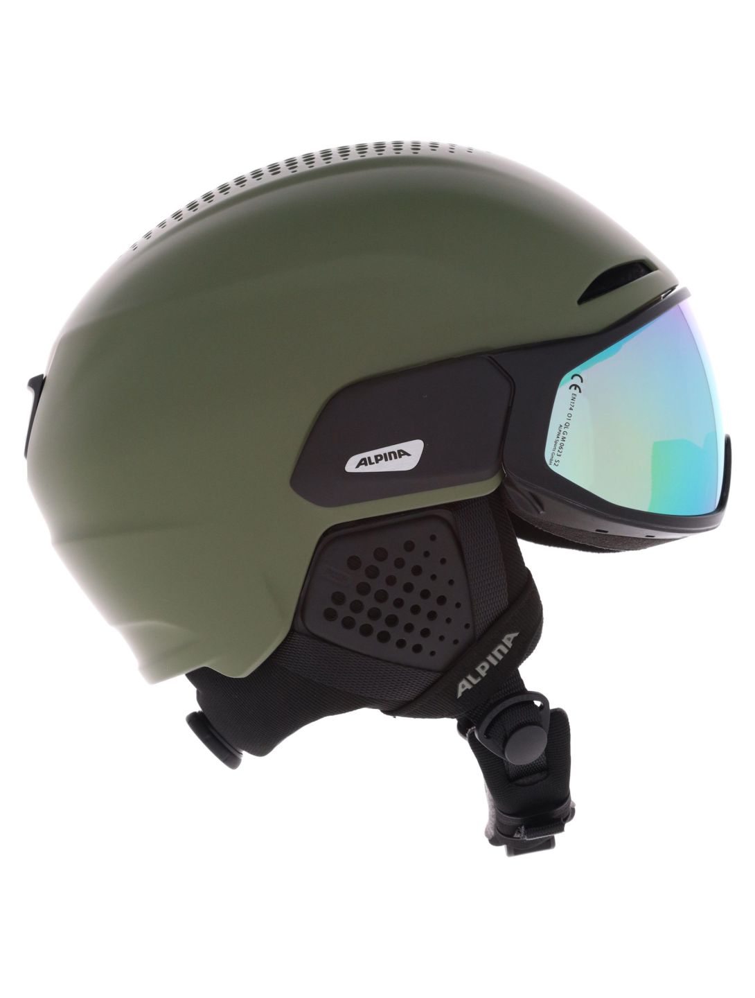 Alpina, Alto Q-Lite casco con visera unisex Olive Matt verde 