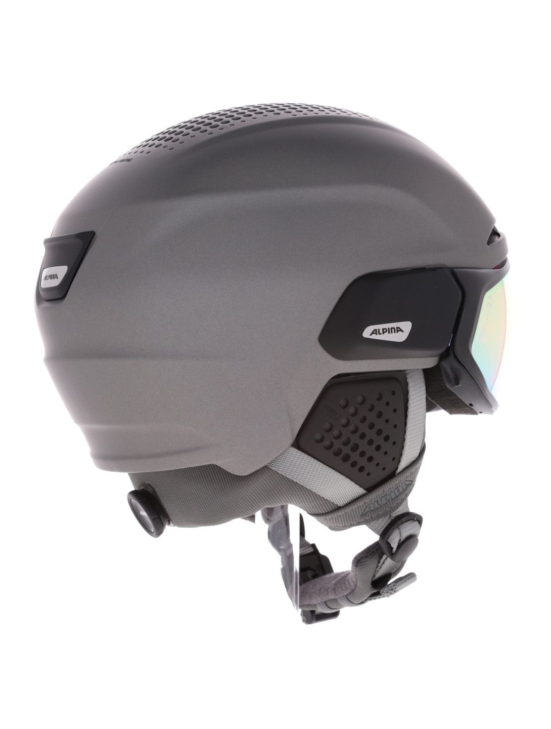 Alpina, Alto QV casco con visera unisex Gunmetal Matt Zilver 