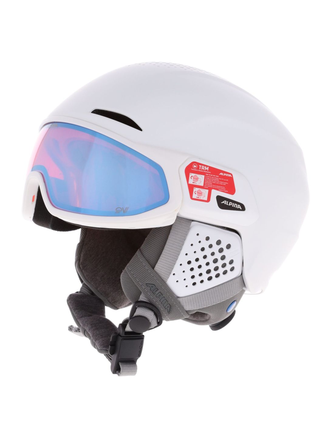 Alpina, Alto QV casco con visera unisex White Matt (Ice Blue) blanco 