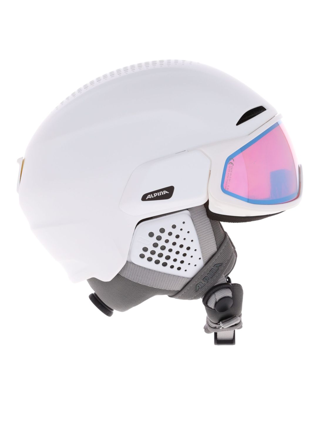 Alpina, Alto QV casco con visera unisex White Matt (Ice Blue) blanco 