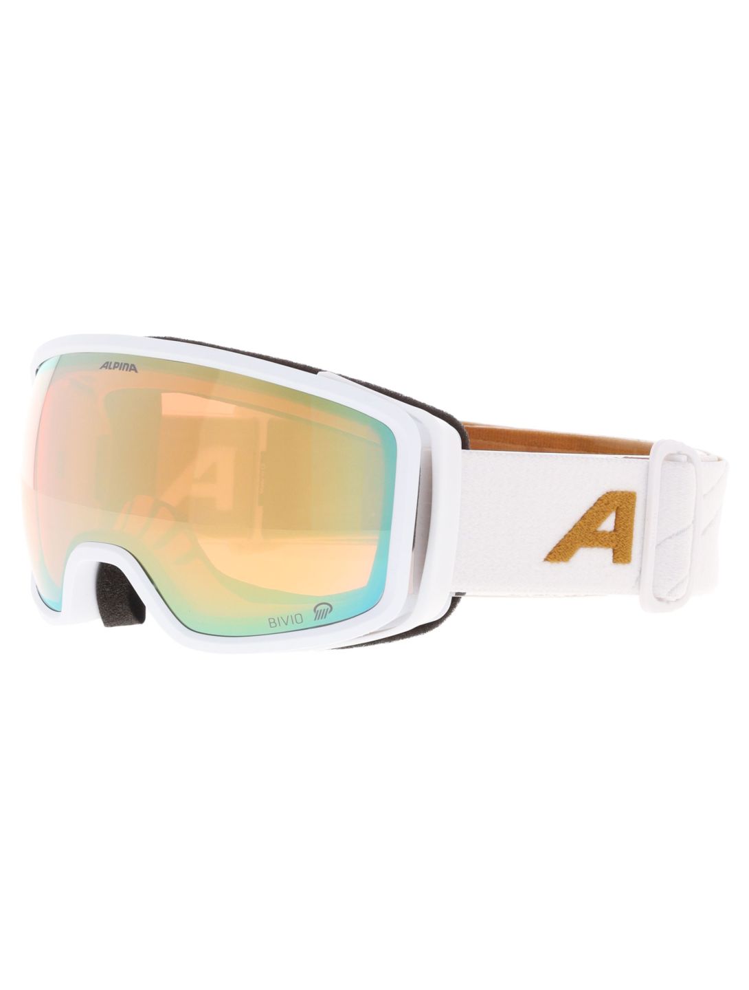 Alpina, Bivio Q gafas de esquí unisex White Gold Matt blanco, Goud 