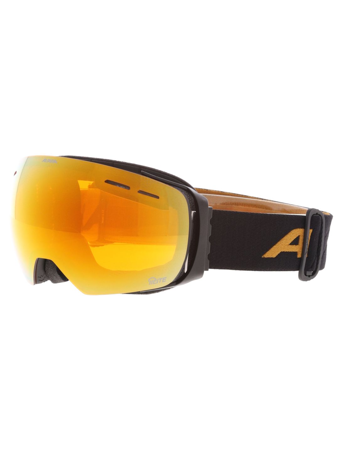 Alpina, Granby Q-lite gafas de esquí unisex Black Gold Matt negro 