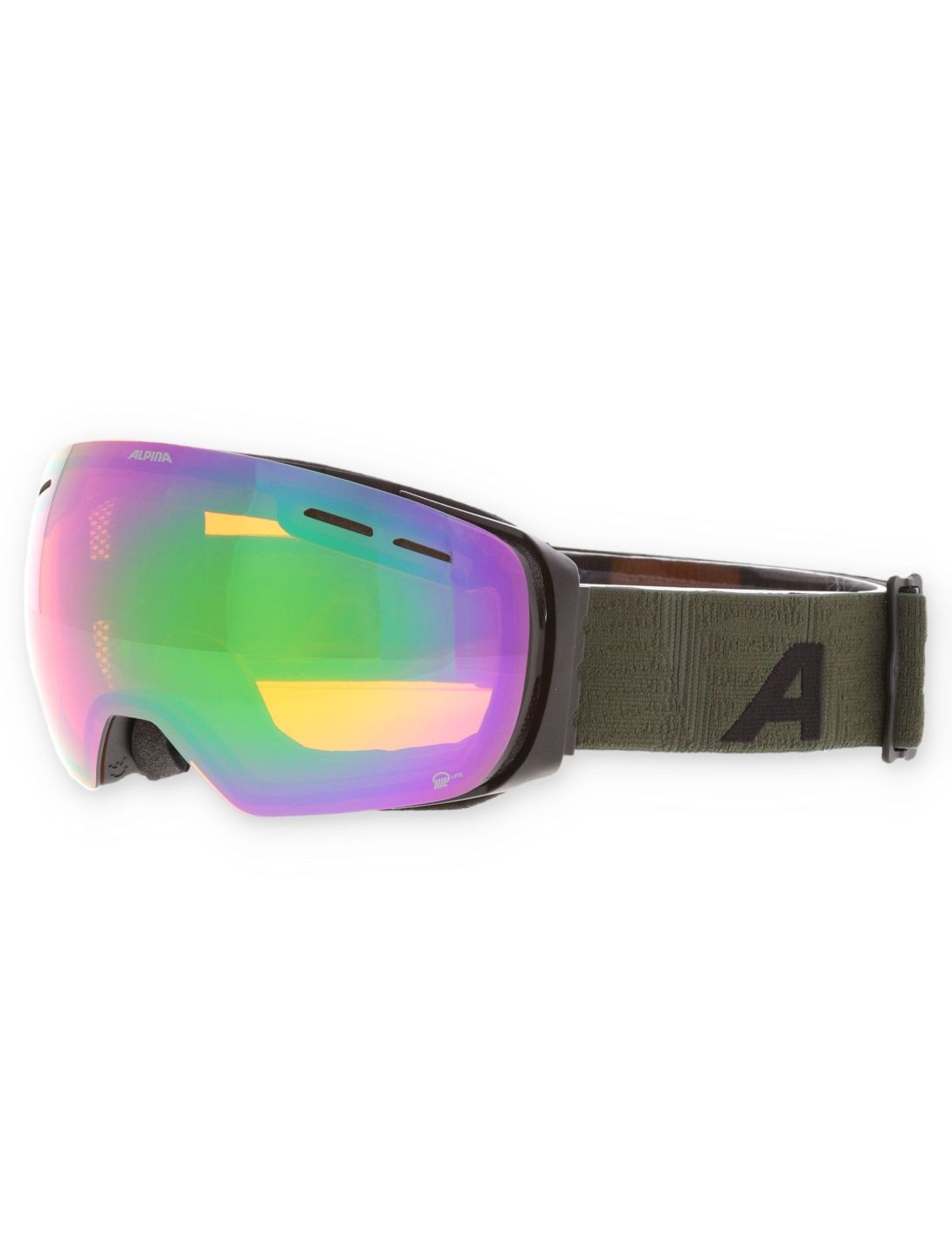 Alpina, Granby Q-lite gafas de esquí unisex Black-Olive Matt negro, verde 