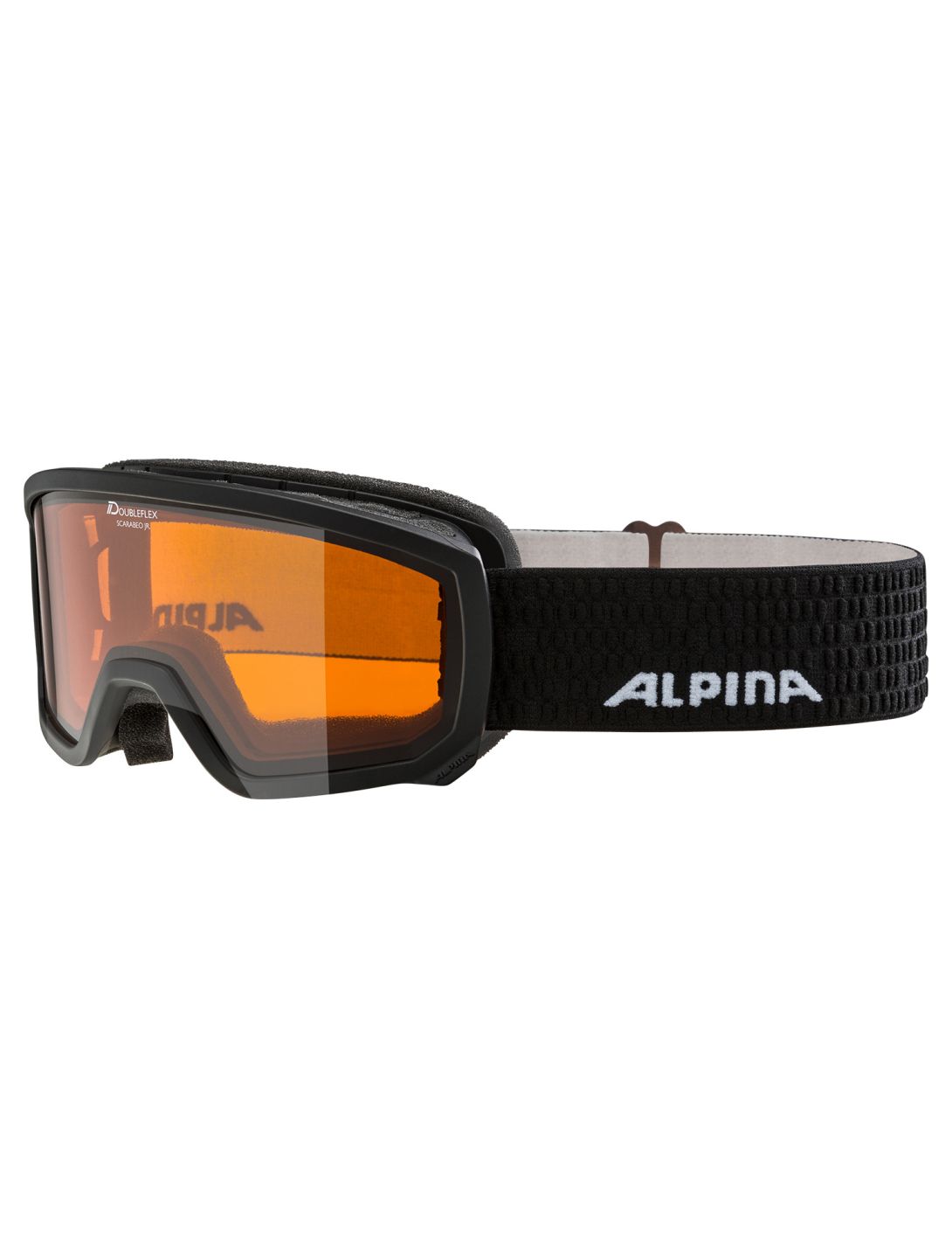 Alpina, Scarabeo Jr. gafas de esquí niños Black matt negro 