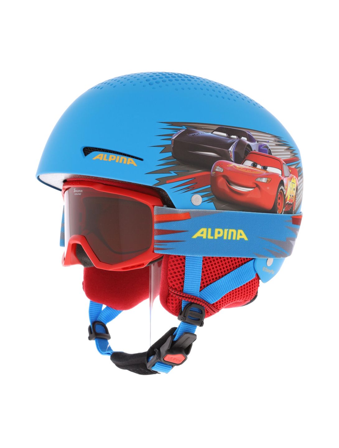 Alpina, Zupo Disney Set casco niños Cars Matt azul 