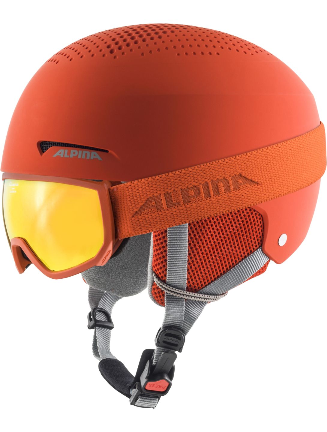 Alpina, Zupo Set (+Scarabeo Jr.) casco niños Pumpkin Orange Matt naranja 