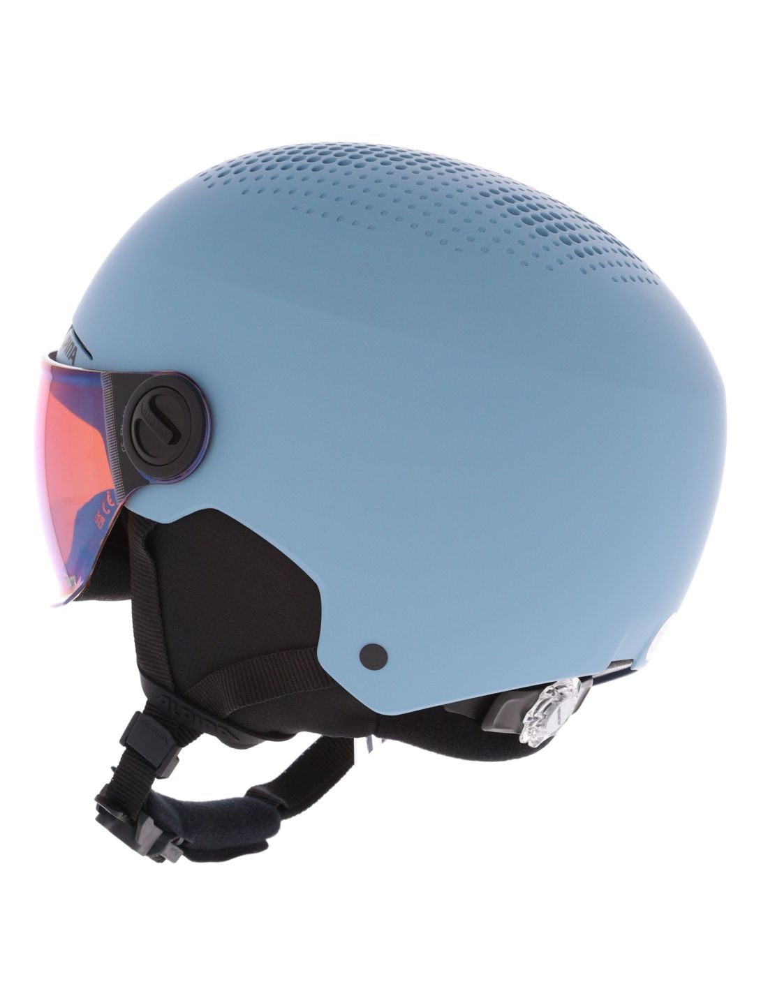 Alpina, Zupo Visor Q-Lite casco con visera niños Smoke Blue Matt azul 