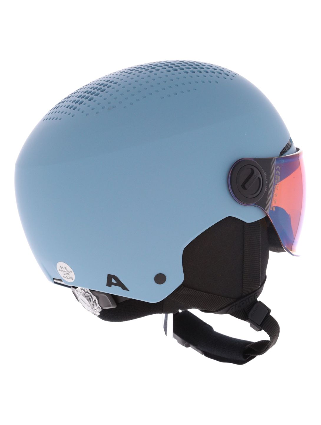 Alpina, Zupo Visor Q-Lite casco con visera niños Smoke Blue Matt azul 