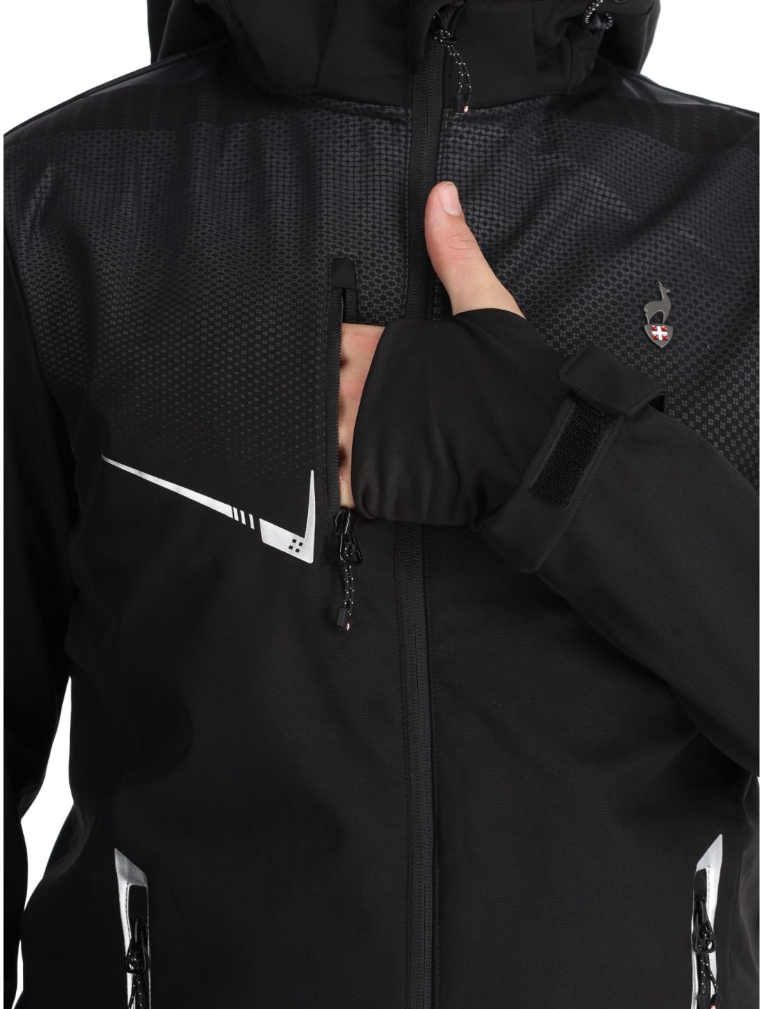 Aulp, Nevim chaqueta de esquí softshell hombres Black Black negro 