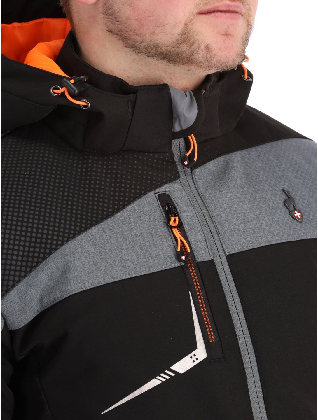 Aulp, Nobel chaqueta de esquí softshell hombres Grey gris, negro 