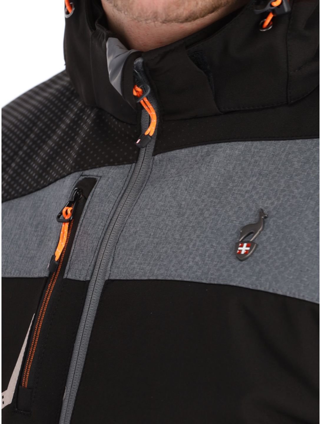 Aulp, Nobel chaqueta de esquí softshell hombres Grey gris, negro 