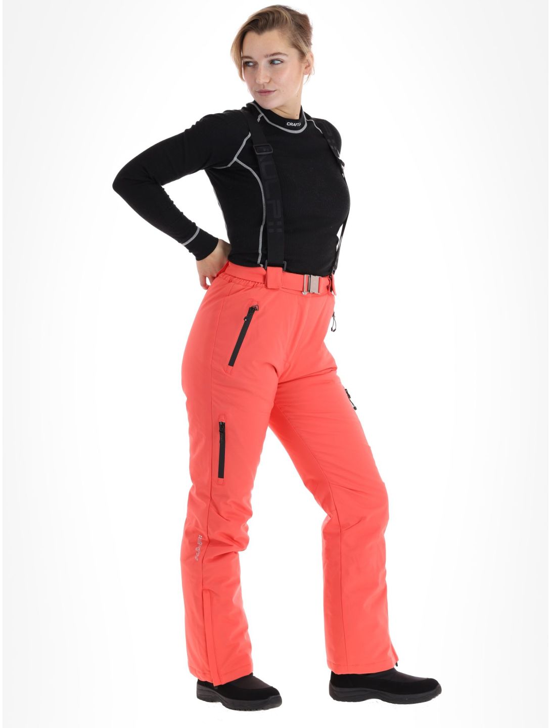 Aulp, Siera pantalones de esquí mujeres Grenadine rojo 