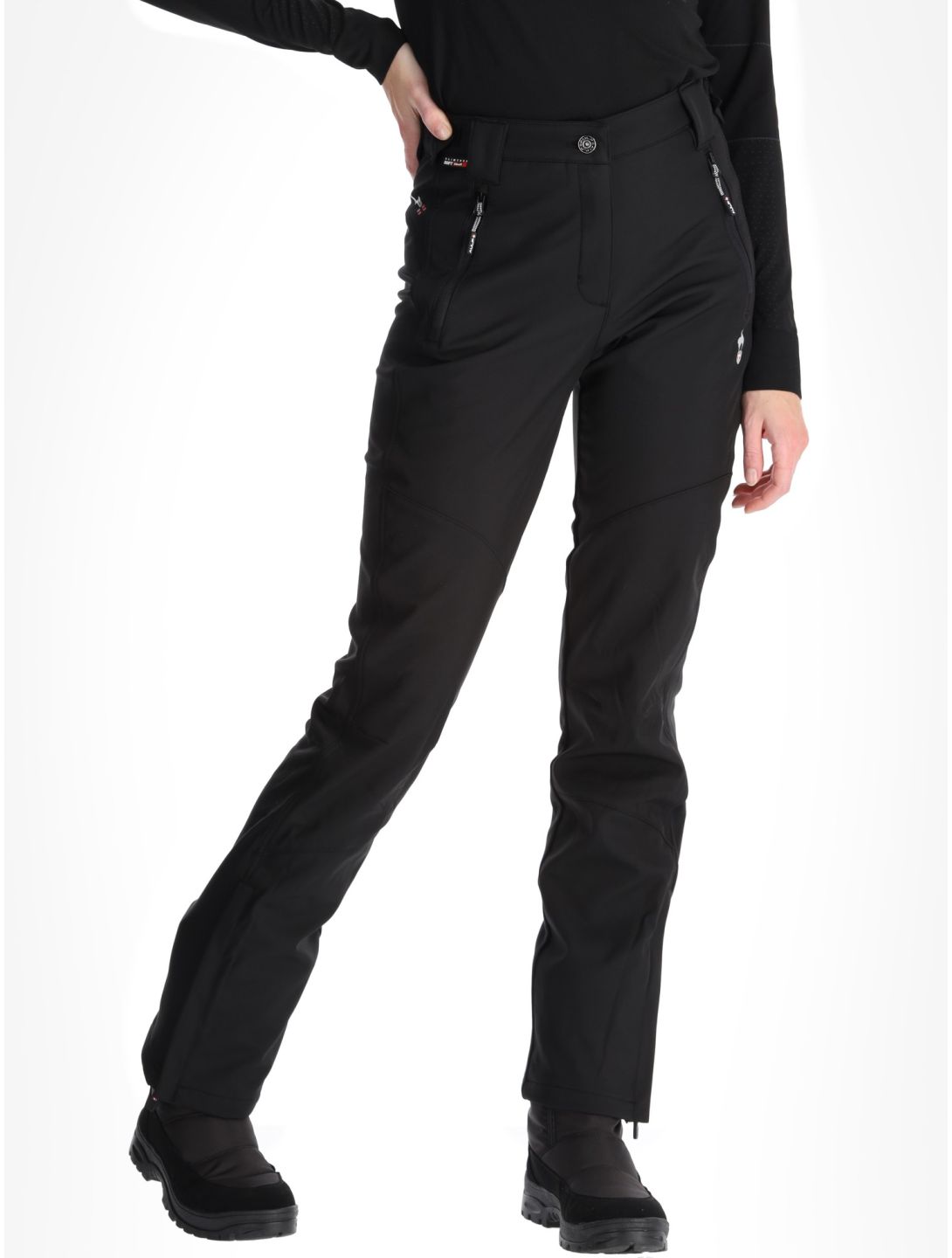 Aulp, Vinie pantalones de esquí softshell mujeres Black negro 