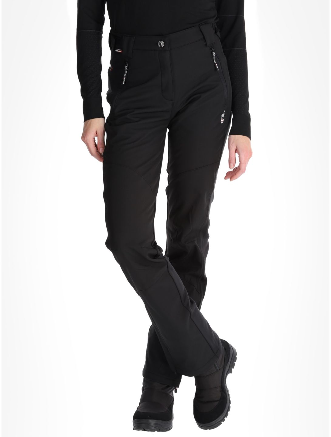 Aulp, Vinie pantalones de esquí softshell mujeres Black negro 