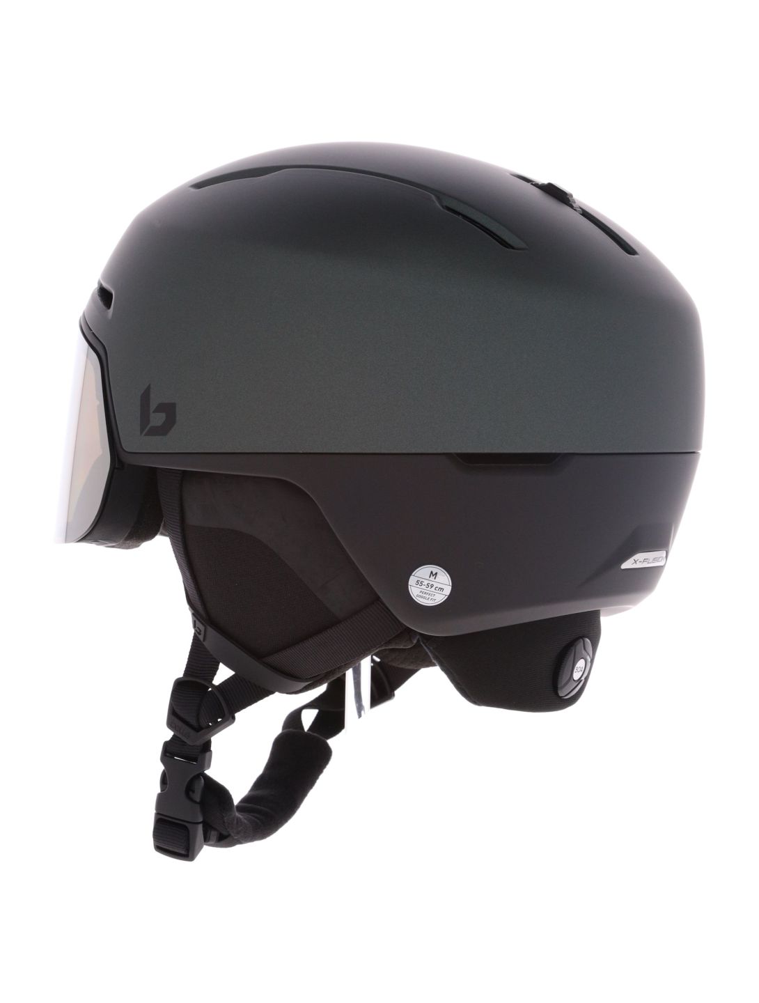 Bollé, X-Fusion Pure casco con visera unisex Forest Black Matte - Photochromic negro 