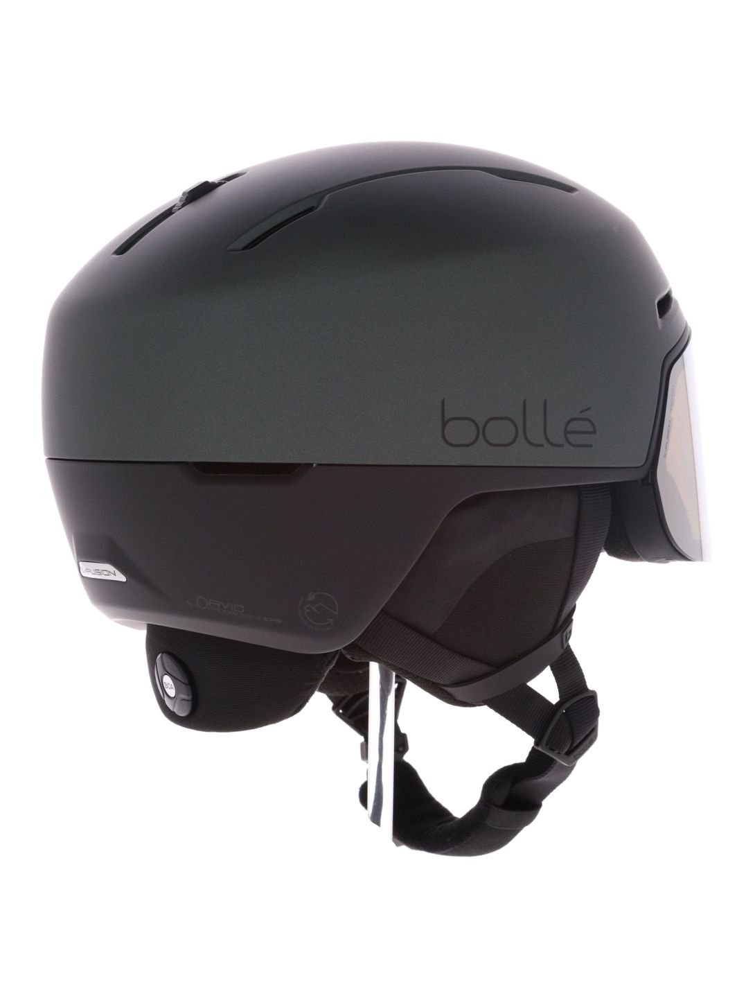 Bollé, X-Fusion Pure casco con visera unisex Forest Black Matte - Photochromic negro 