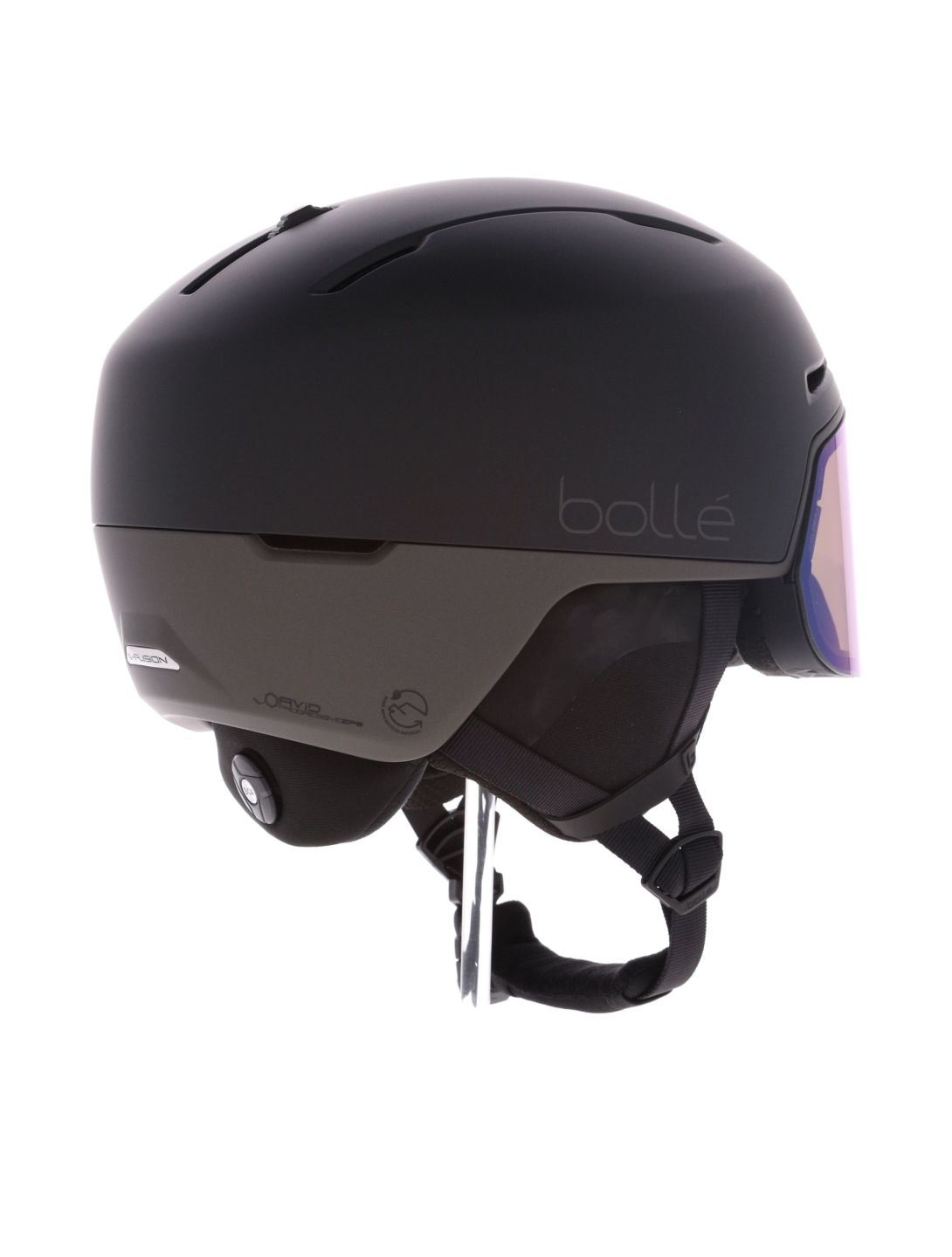 Bollé, X-Fusion Pure casco con visera unisex Mineral Black Matte - Photochromic negro 