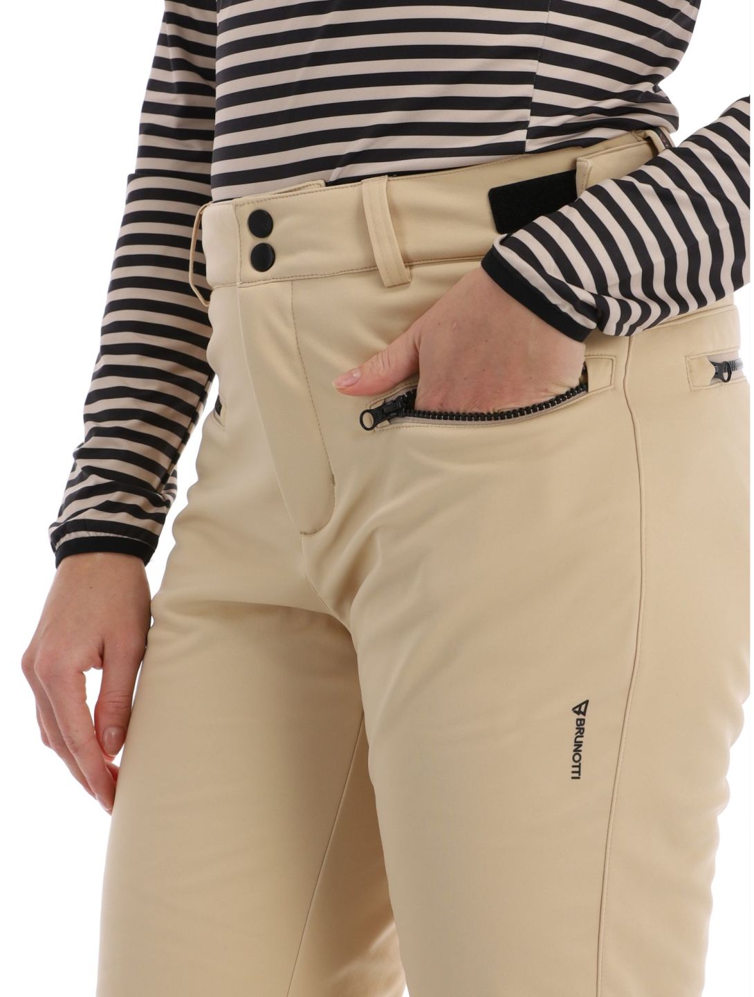 Brunotti, Coldlake pantalones de esquí softshell mujeres Canvas beige 