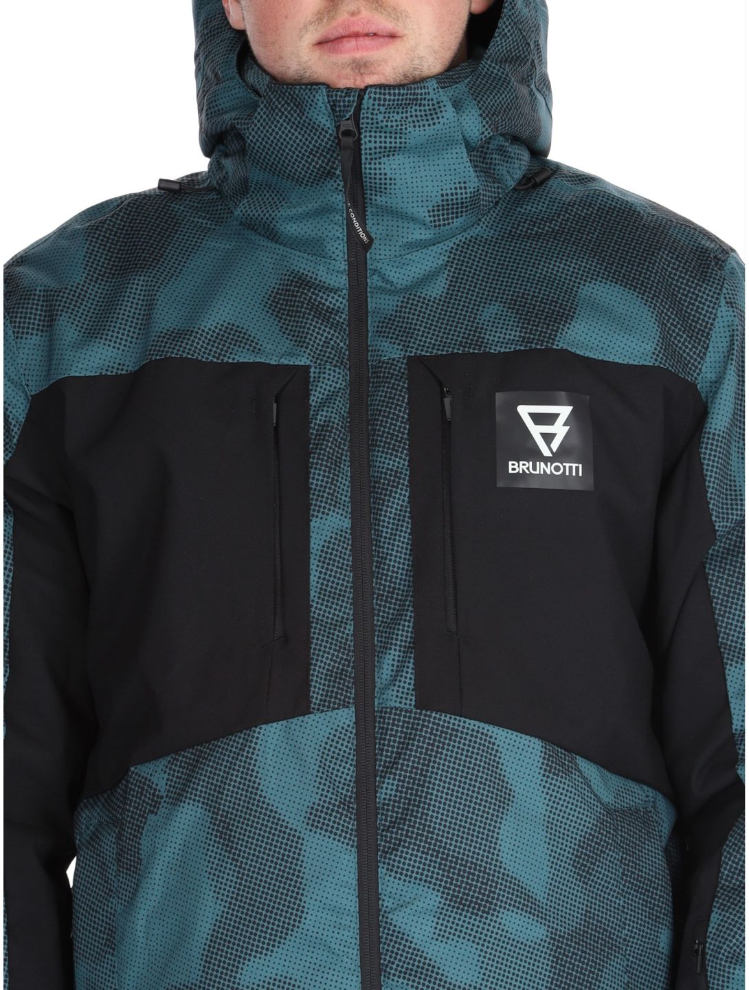 Brunotti, Reborn chaqueta de esquí hombres Gradient Grid Fuel Green verde 